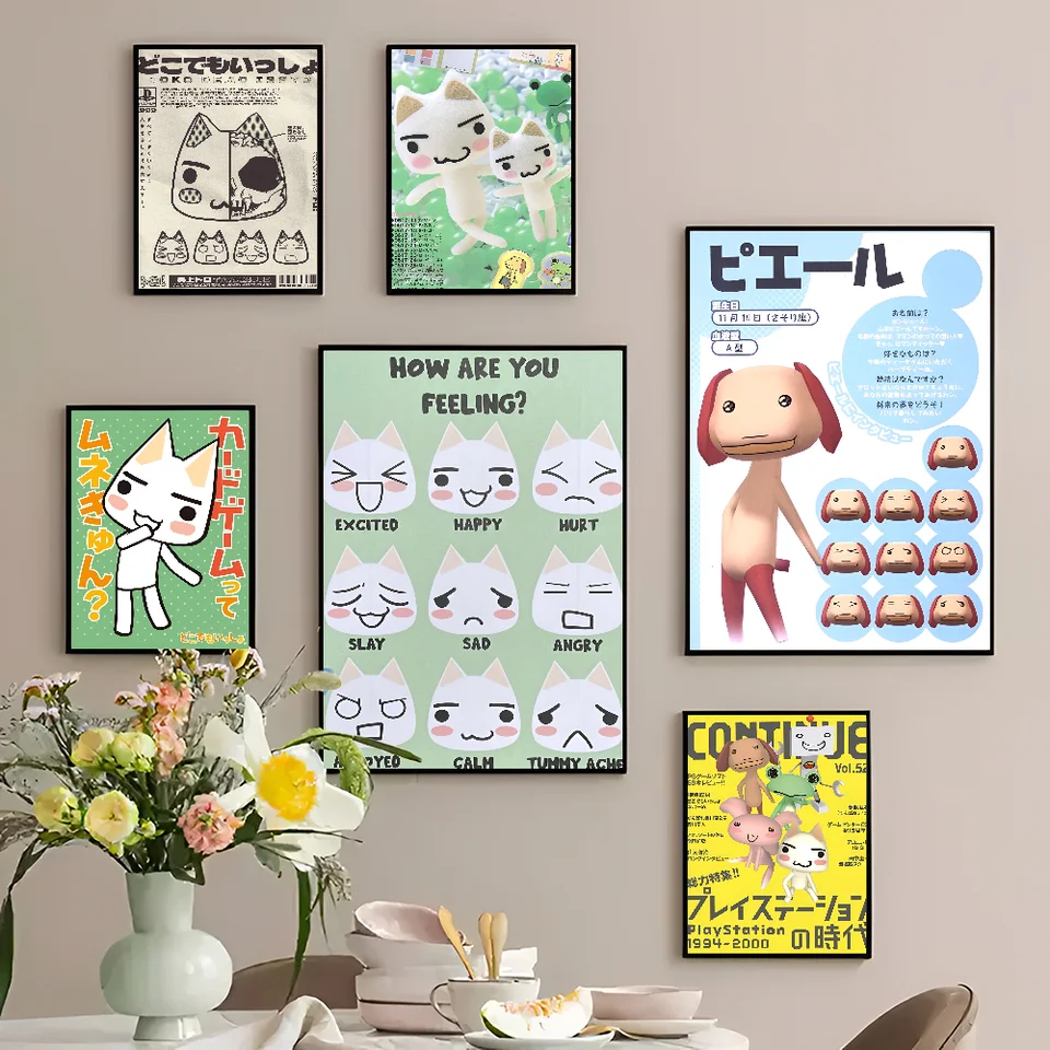 Karikatúra Inoue Toro Cute Self-Art Art Plagát Retro kraft papierová nálepka DIY ROOM BAR CAFE CAFE STÚDENIE