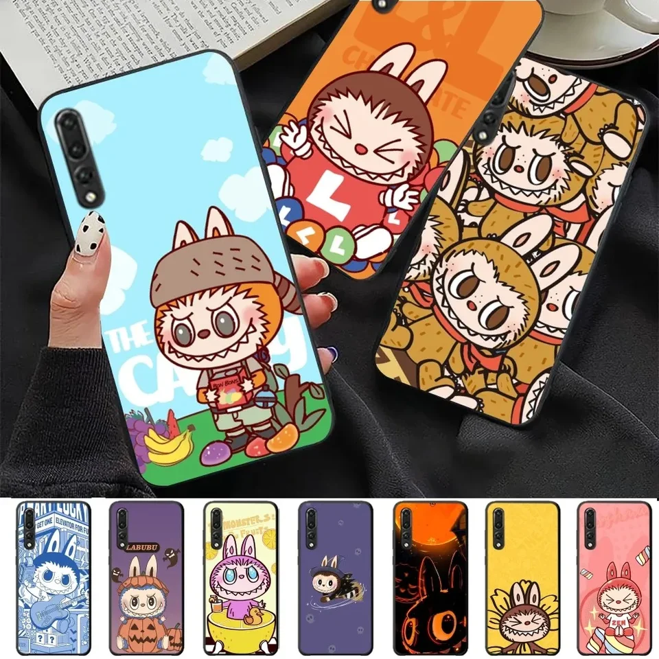 Karikatúra L-labubus vankúš pre huawei p 8 9 10 20 30 40 50 pro lite psmart cti 10 lite 70 mate 20lit 20lit