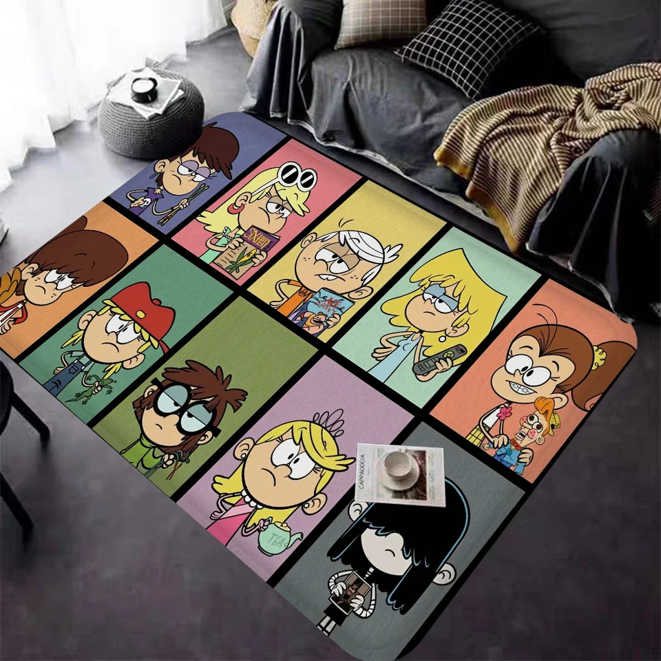 Karikatúra Loud House podlahová podlaha detská izba dekorácia spálňa Balkón proti šmykľavke obývacia izba vítajte koberec