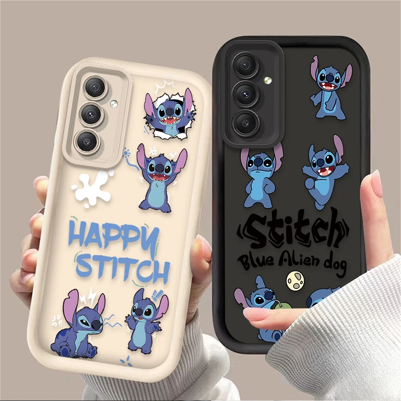 Karikatúra Lovely Disney Stitch puzdro pre Samsung Galaxy A15 A55 A35 A25 A16 A06 A05 A05S A24 A13 A23 A12 A22 A32 A52 A52 A71 A51 4G 4G 4G