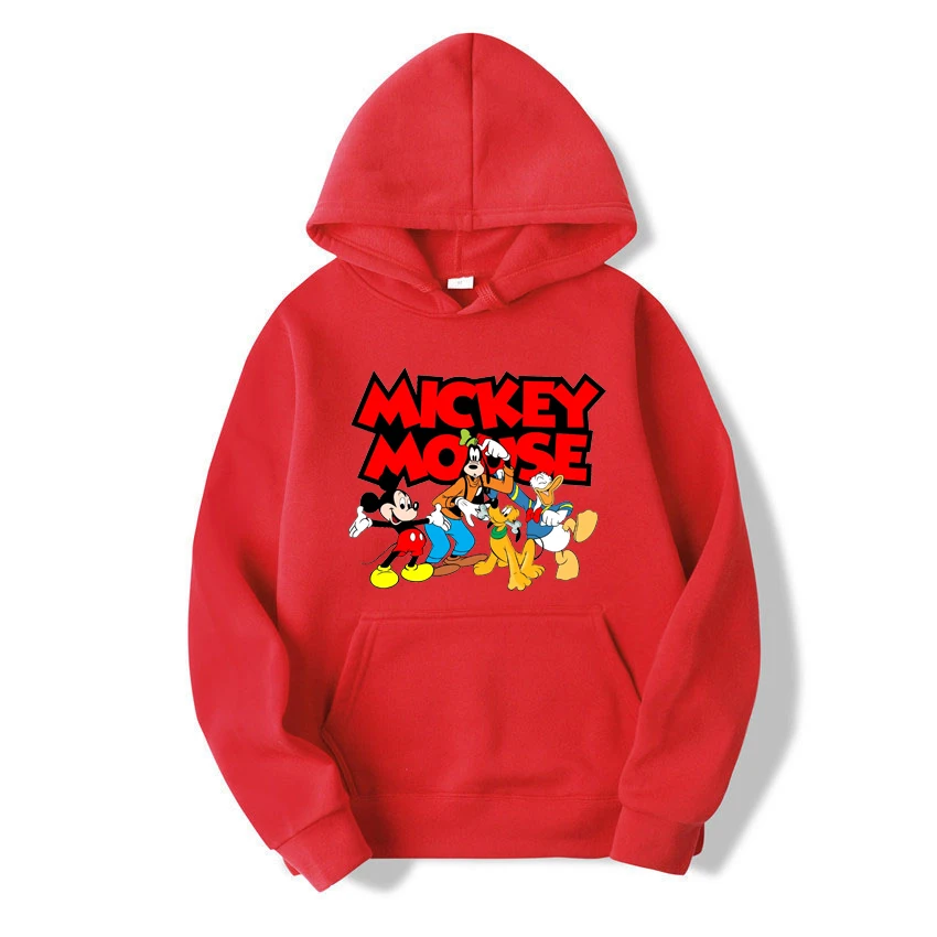 Karikatúra Mickey Mouse a jeho priatelia Jeseň/Zimná nová voľná športová mikina Dámska dámska módna mikina