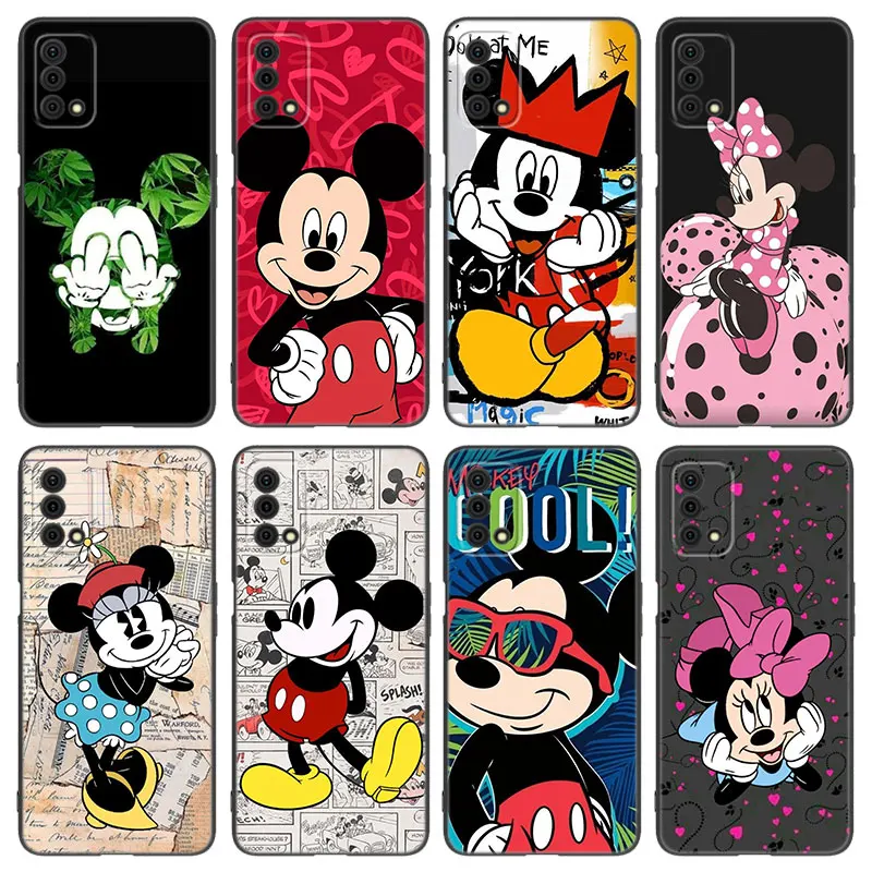 Karikatúra Mickey Mouse Silikone Pase pre prípad Oppo Reno 10 11 Pro A55 A57 A58 A72 A74 4G A98 5G A15 A16 A17 A38 A54 A76 A94 A94