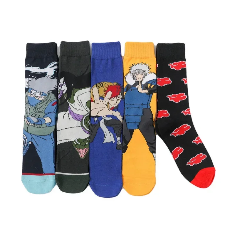 Karikatúra Naruto Hatake Kakashi Pánske ponožky anime postava Cosplay anime skateboard potné ponožky absorbujúce