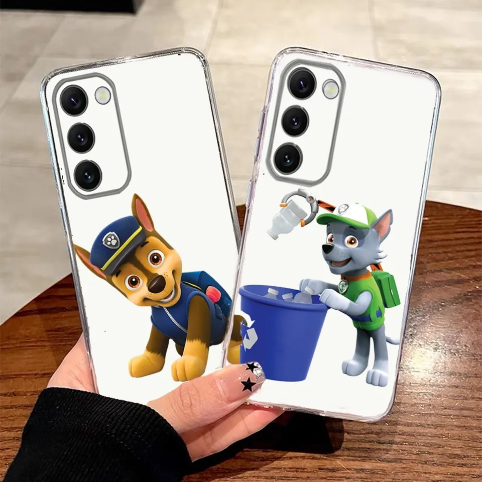 Karikatúra P-patrol telefónu Silikónový puzdro pre Samsung S30, S23, S21, S22, S20 Ultra, S20 Fe Lite, S10, S9, S8 Pius Cover Clear Clear