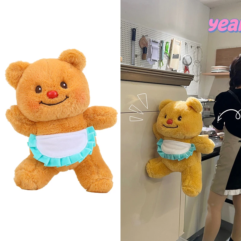 Karikatúra plyšová hračka chladnička magnetovej nálepky Grabber Doll Cartoon Butter Bear Chladnička magnetická stena dekorácie Doplnky darček