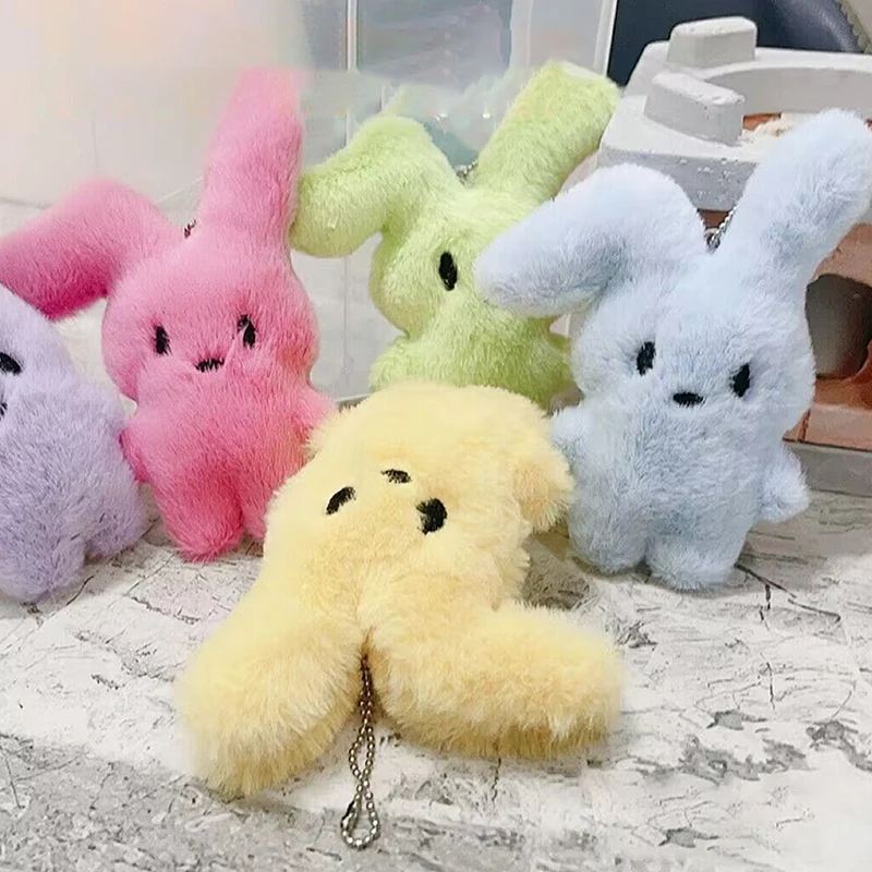 Karikatúra plyšový keyring mäkký roztomilý králičie bábiky Keychain Backpack Car Key zavesenie prívesok Ozdobia pre deti
