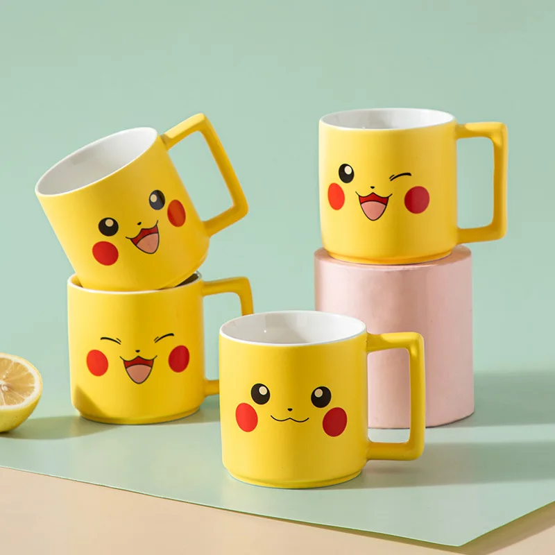 Karikatúra Pokémon Pikachu hrnček raňajky mlieko šálka roztomilý nápoj keramický kávový šálka darčekový dezert kawaii nápoj