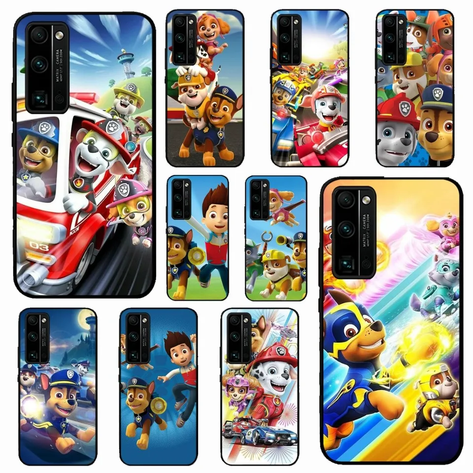 Karikatúra psie zviera p-patrol telefónny puzdro pre Huawei Honor 10 Lite 9 20 7a 9x 30 50 60 70 Pro Plus mäkký silikónový kryt