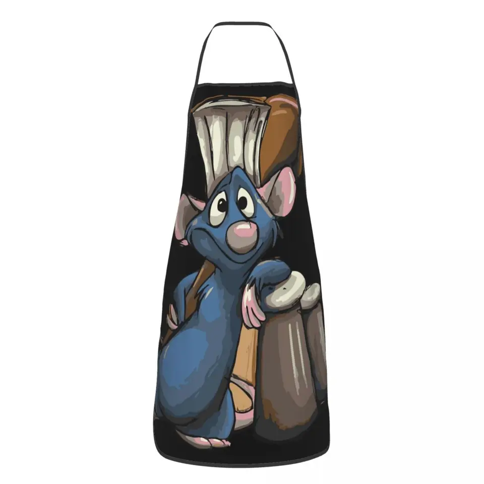 Karikatúra Remy Ratatouille zástera odolná voči tovaru, nastaviteľné zástery BBQ pre mužov šéfkuchár