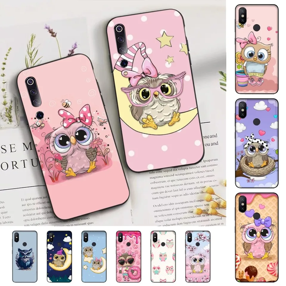 Karikatúra roztomilý milenci sovy milenci telefónu pre Xiaomi mi 5x 8 9 10 11 12 Lite Pro 10t POCOX3PRO POCOM3 Poznámka 10 PRO LITE