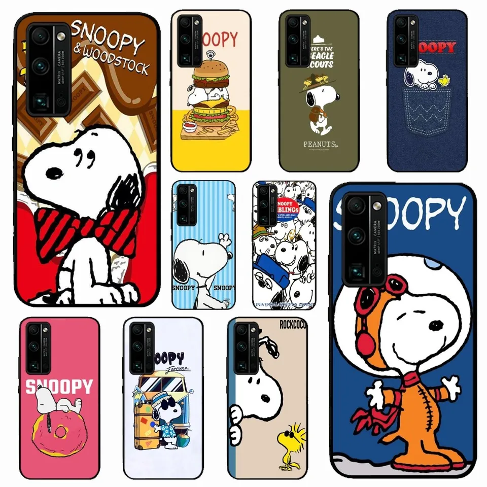 Karikatúra S-Snoopy Dog Telefón puzdro pre Huawei Honor 10 Lite 9 20 7a 9x 30 50 60 70 Pro Plus mäkký silikónový kryt
