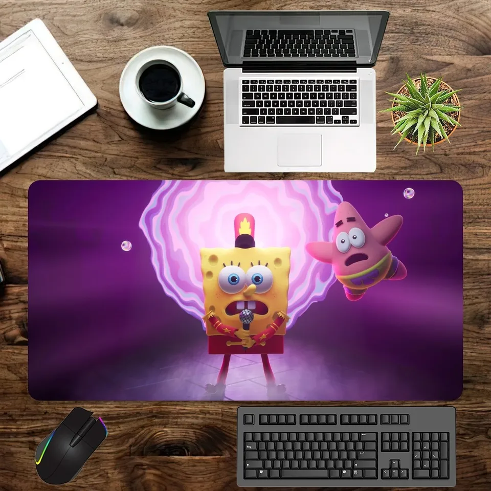 Karikatúra S-spongebob myš Mouse Pad Office Veľký malý počítačový počítač PC Klávesnica gumová hra Anti-sklz myši MICE MAT BIG