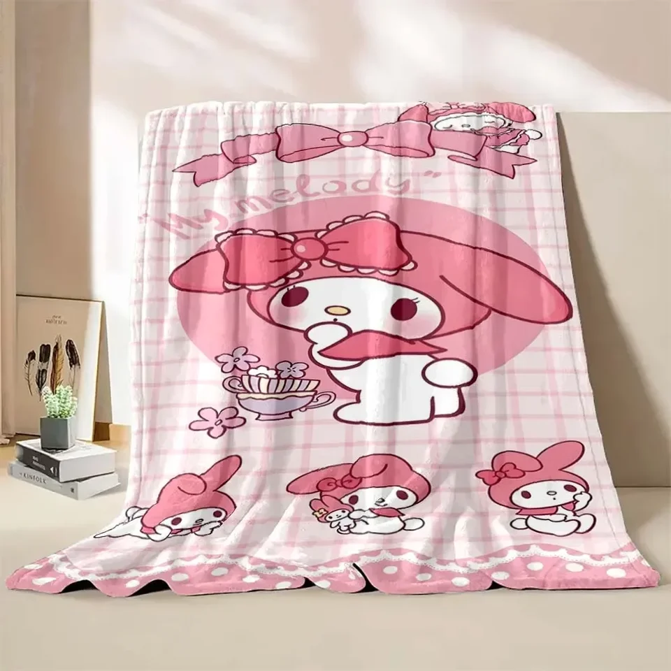 Karikatúra Sanrio moja melódia prikrývka flanel nadýchaný hádzanie kempingová prikrývka