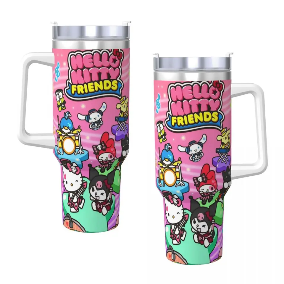 Karikatúra Sanrio My Melody Tumbler Horúce nápoje voda Fľaša udržiavať teplo z nehrdzavejúcej ocele Kávový dizajn kempingový hrnček pohár