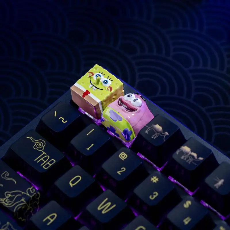 Karikatúra SpongeBob Squarepants Patrick Star Prispôsobené klávesnice roztomilé kľúče klávesnice Wooting Klávesové kľúče ESC náhradné klávesnice