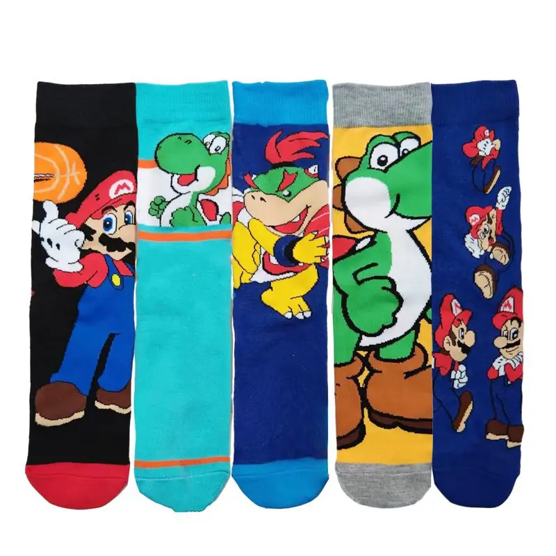 Karikačná hra Super Mario Bros. ponožky Odyssey Yoshi Tube ponožky unisex super párty cosplay cosplay potné športové ponožky