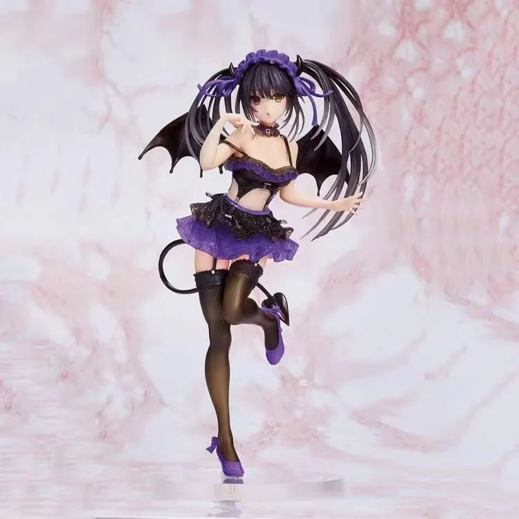 Karikačné anime znaky Devil's Wings a Tail Coreful Dátum Kurumi Girl postava Action figure Model dospelých roztomilých dievčenských hračiek
