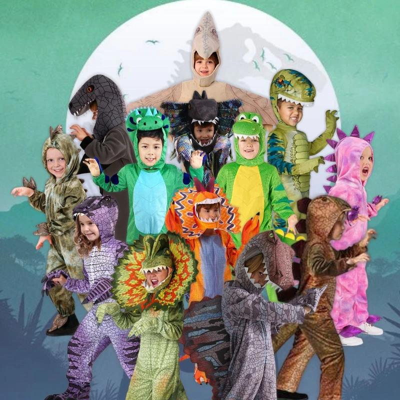 Karneval Dinosaurus oblečenie detských kostýmov zvierat roztomilý dinosaurus cosplay herné oblečenie večierok oblečenie