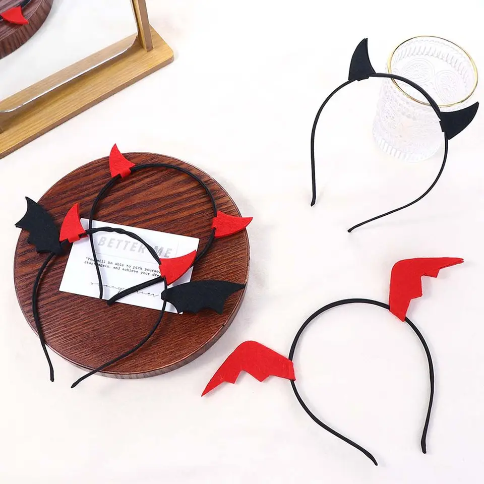 Karneval Veľkonočná večierok Denné handriky diabol krídlo nekĺzanie netopierov Halloween Hairbands Halloween čelenka Ženy vlasové obruč pavúk