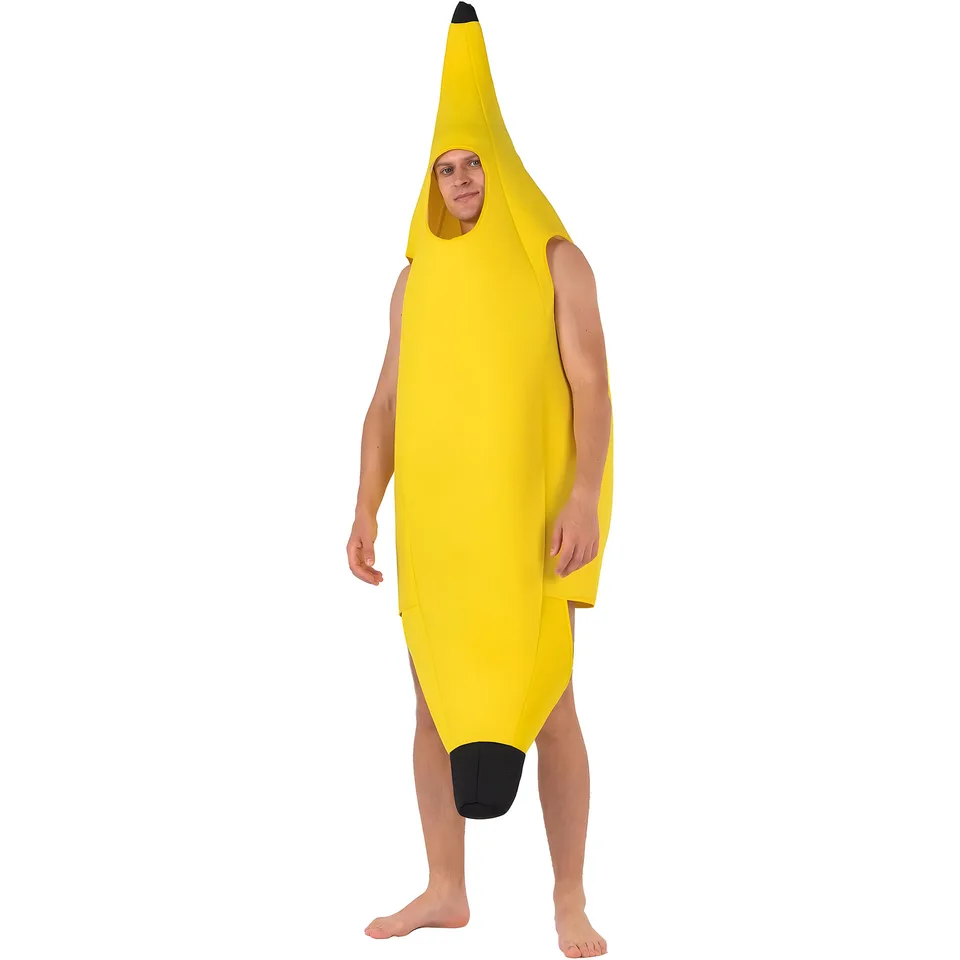 Karnevalové oblečenie Men Cosplay pre dospelých ozdobné šaty vtipné sexy banán kostým Novinka Halloween vianočné dekorácie karnevalovej párty