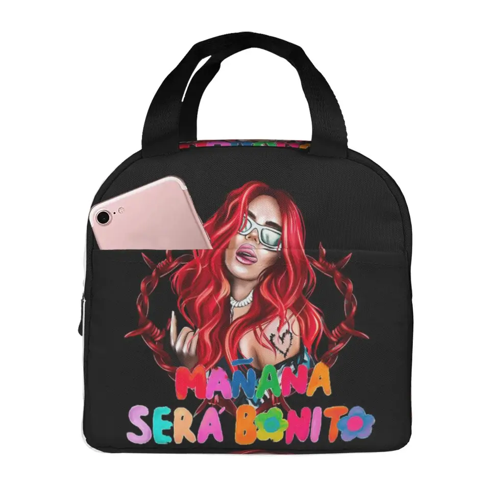 Karol G Manana séra bonito obedné tašky izolované bento box obed obed Resticitné piknikové tašky chladnejšie tepelné taška pre ženy