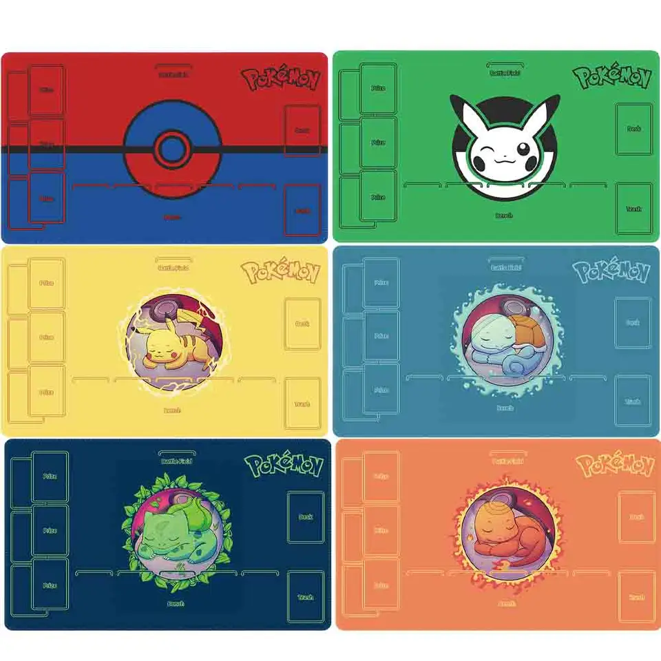 Karta Pokemon Ptcg Mat Pikachu Charmander Squirtle 60x35cm vyhradená herná karta Battle Battle Board Anime Characs Card Pad
