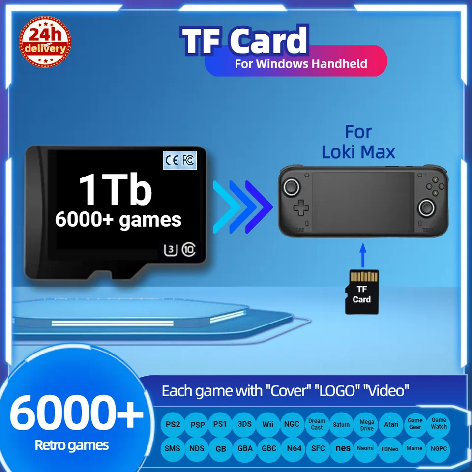 Karta TF pre Loki Zero Max Mini Pro Pamäť retro hry Preinštalovanie Pegasus G PS2 PSP Windows prenosné konzoly vrecká 1TB