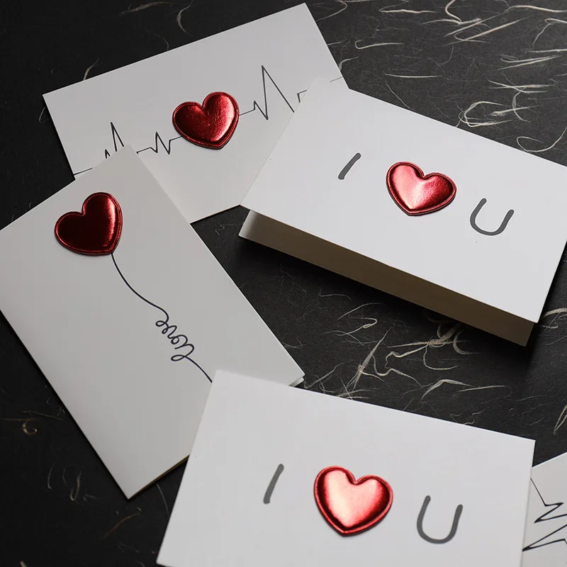 Karty Valentines Day Gift Love pohľadnica Svadobné pozvánky Pozemky výročie pre jej darčekovú kartu Valentines Day Day