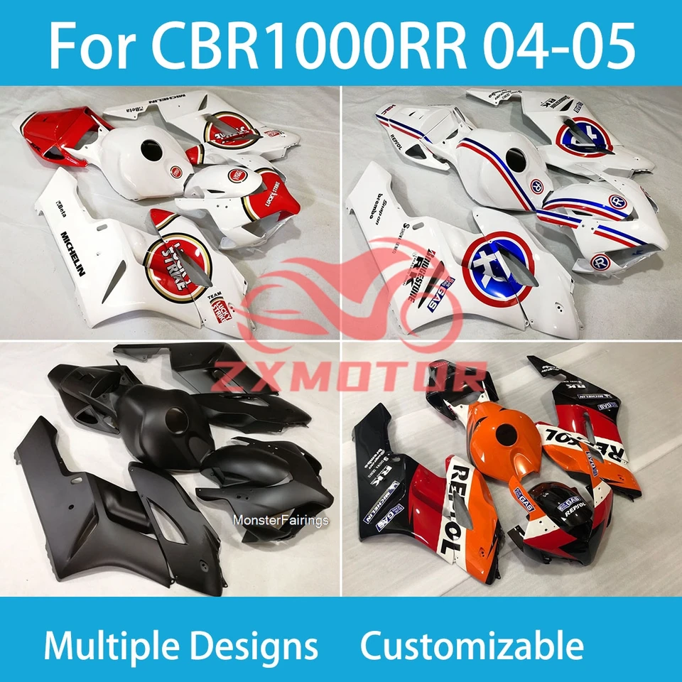Karény Časti CBR 1000RR 04 05 Časti tela motocykla Sada kapotárov pre Honda CBR1000RR 2004 2005