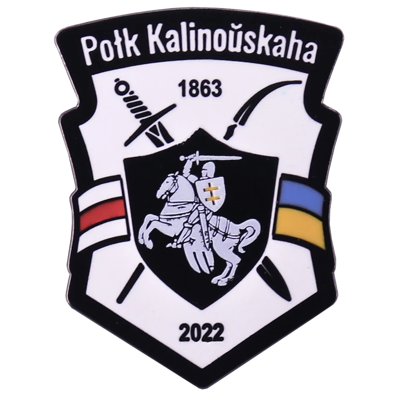 Kastus Kalinovsky pluk logo Smalt Pin Ukrajina bieloruský odznak klobúk dekorácia
