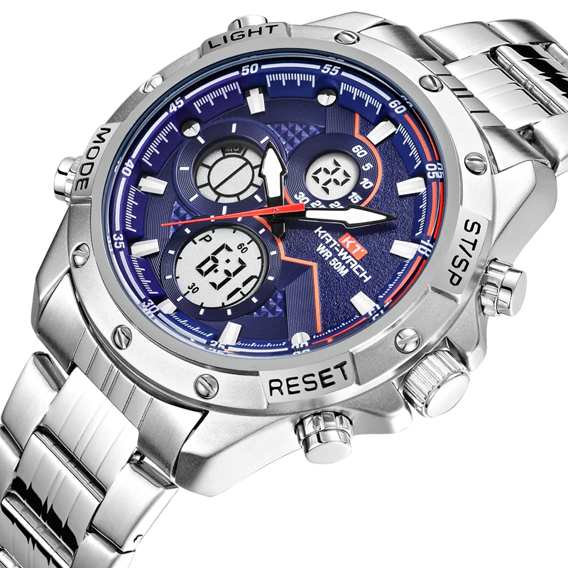 Kat-Wach hodinky pre mužov High-end Luxury Quartz Watches for Wrist Original Brand Replica Módne vodotesné oceľové kapely hodinky