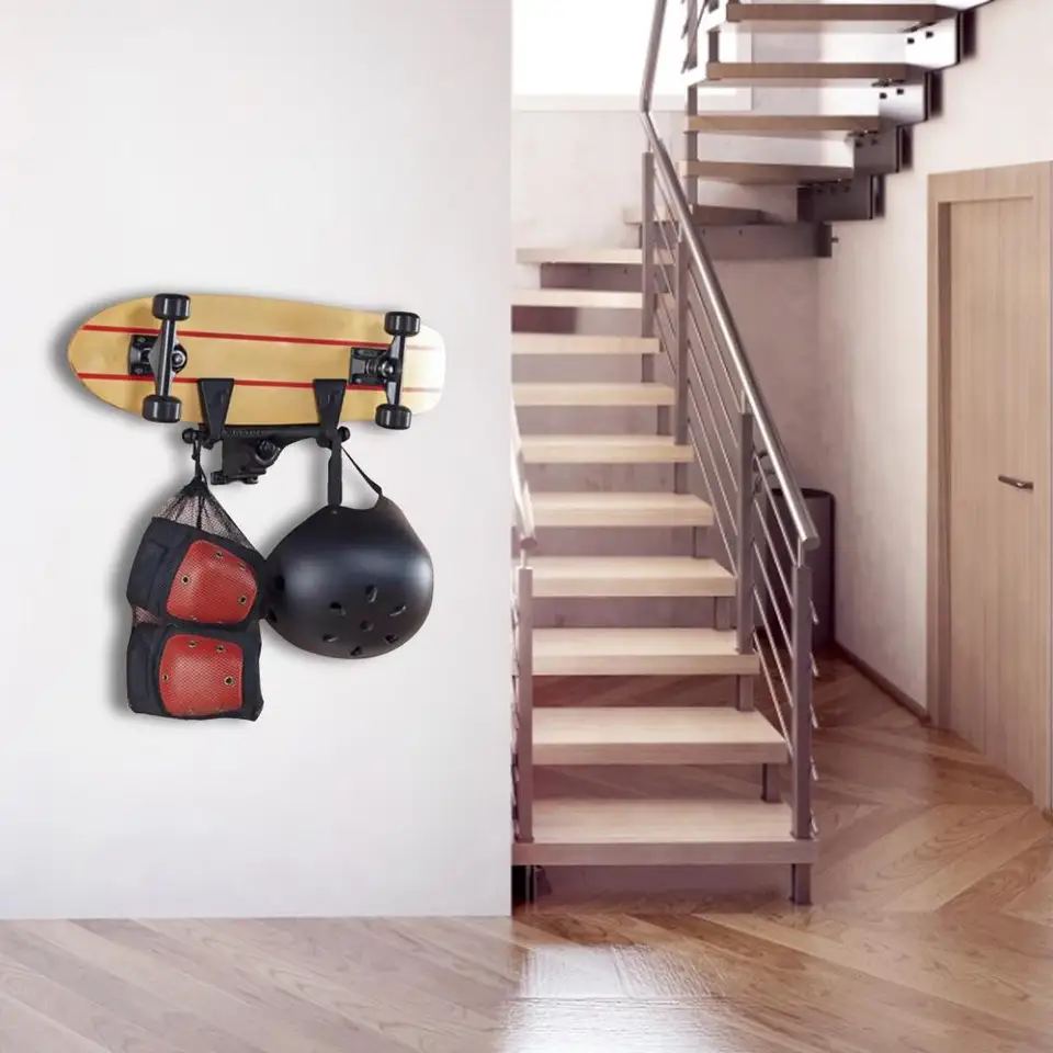 Kateboard nástenné vešiaky držiak na úložný držiak Mount Hakes Oserbilný stojan na snowboardy skútrky hokejové tyčinky prilba prilby
