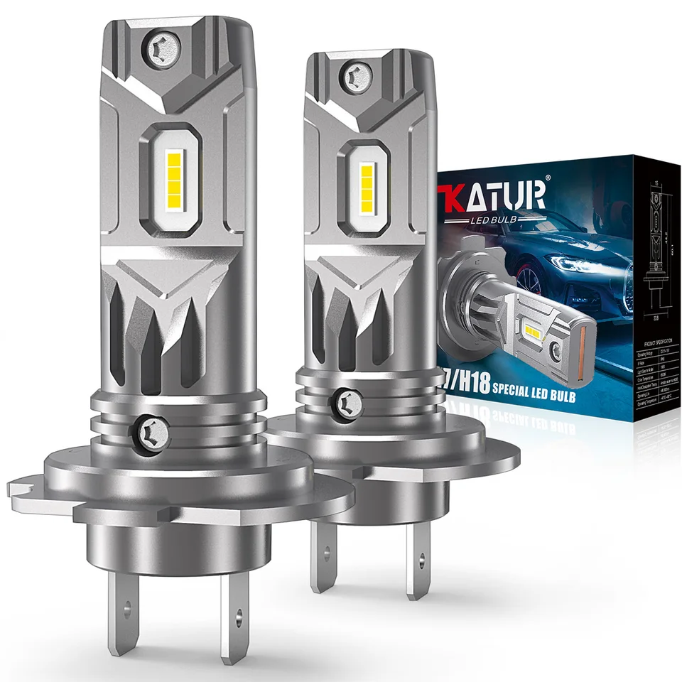 Katur 2x Mini H7 LED svetlomety Canbus Car Lamp pre Opel Vw Passat Golf 6 7 Polo Audi A4 B8 B6 B7 A3 8P Q7 Mazda 2 5 3 BK CX7
