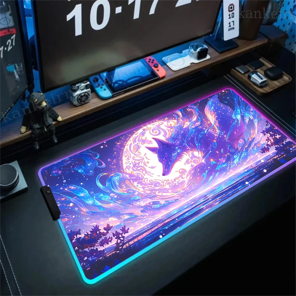 Kawaii Anime Fox Deskmat RGB Karika