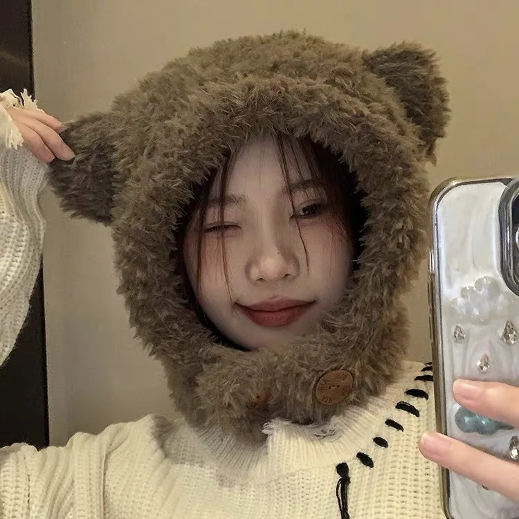 Kawaii Bear Earflap Hat Japanese Karika