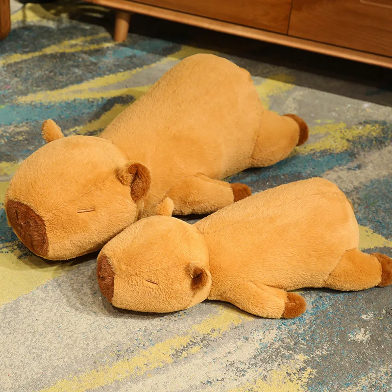 Kawaii capybara dlhé veľké vankúše mäkké zvieratá plyšové kapybara hračky roztomilé plyšové kapybara bábiky pre dievčatá darčeky k narodeninám