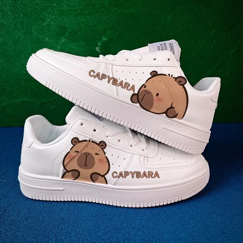 Kawaii Capybara Skate topánky Cartoon Anime Lightweight Casual Fashion Low-Top Board topánky pre priedušné biele topánky