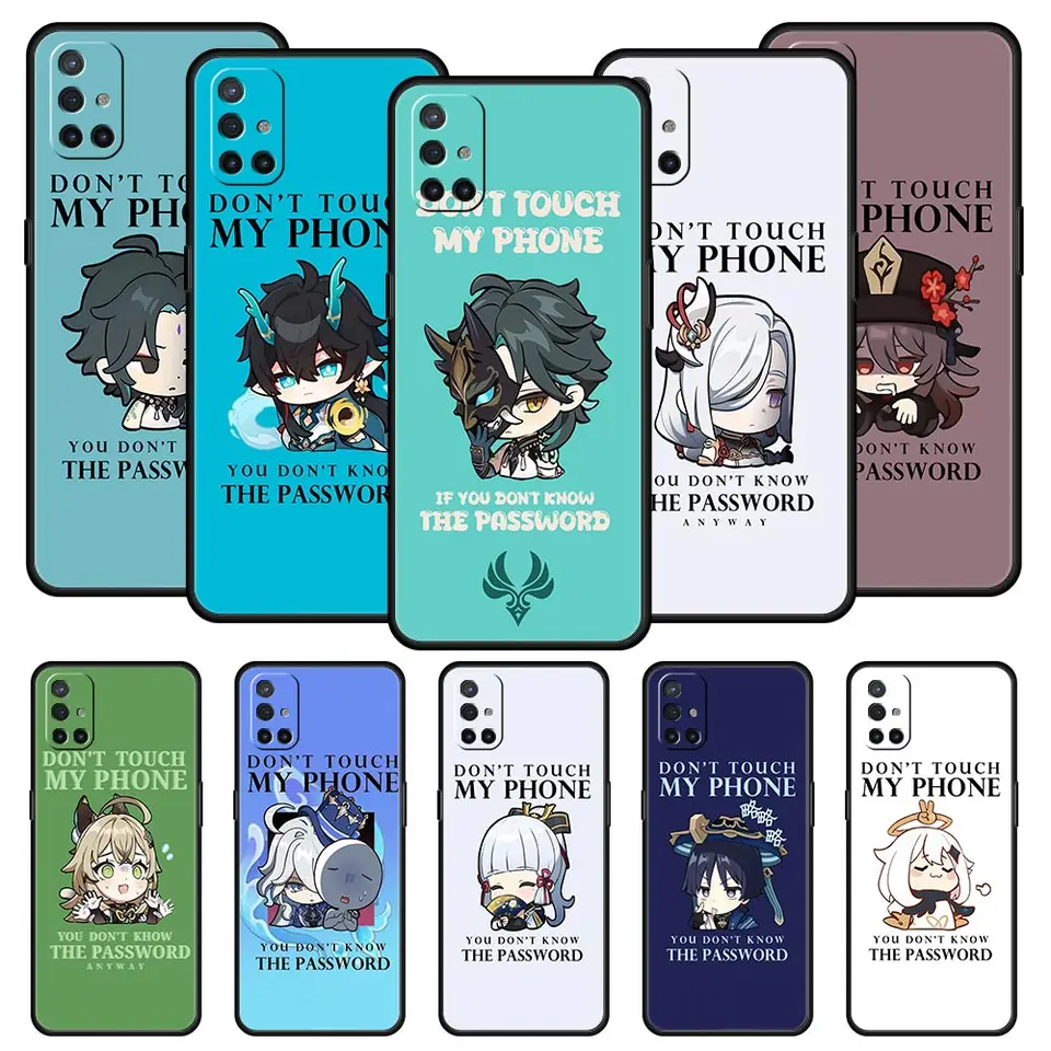Kawaii Cartoon Genshin Impact Puzdet Pase pre OnePlus 12 11 10 9 8 7 7T Pro 12R 10R 9RT 9R 8T NORD N100 N200 N10 2T CE 2 5G Cover