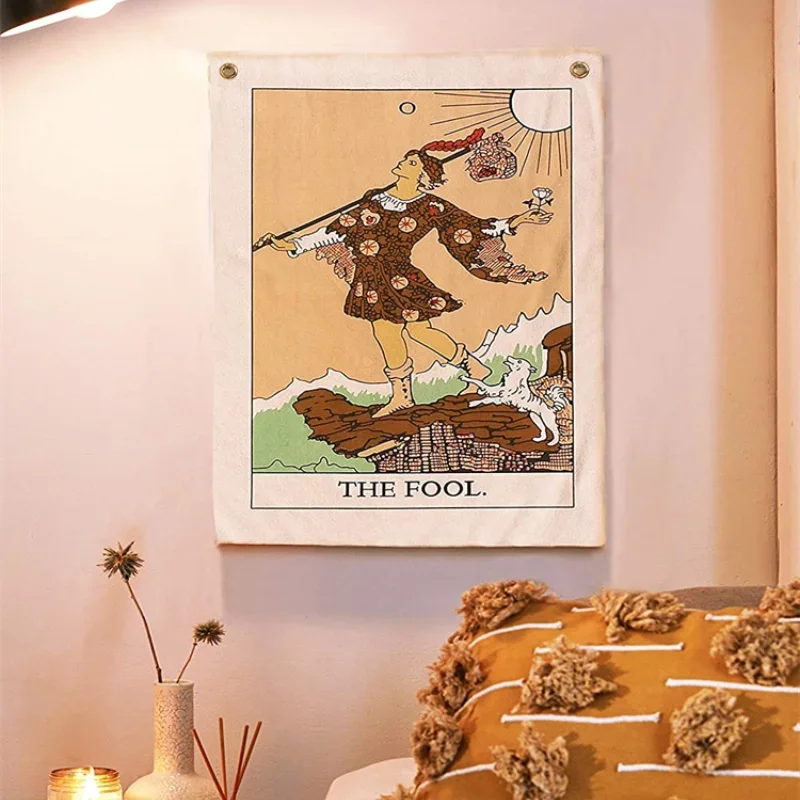 Kawaii Decor Tarot Flag Tapostrie Sun Moon and Stars Bohemian Withcraft Tapestry obývacia izba dekorácie dekorácie nástenné tapizy
