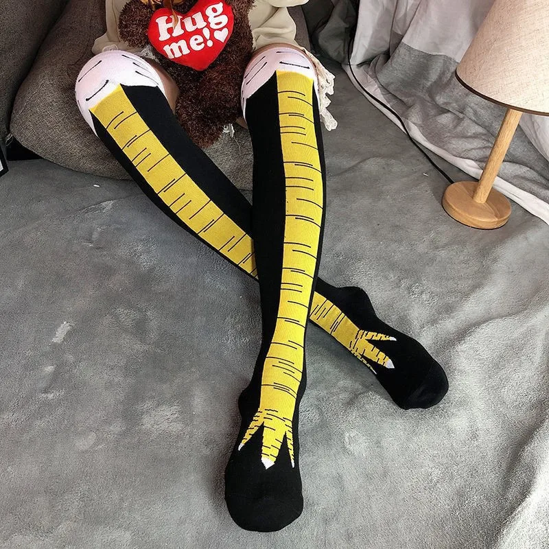 Kawaii dievčatá pančuchy vtipné pštrosové pazúry tlačené ponožky bezduché Halloween ponožky sexy ženy teplé podlahové ponožky športové fitnes ponožky