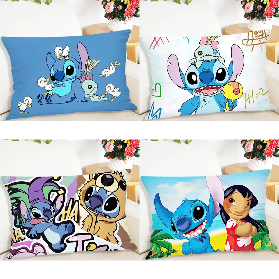 Kawaii Disney Stitch vankúše Domáce izby Dekorácia mäkká a pohodlná posteľná vankúš