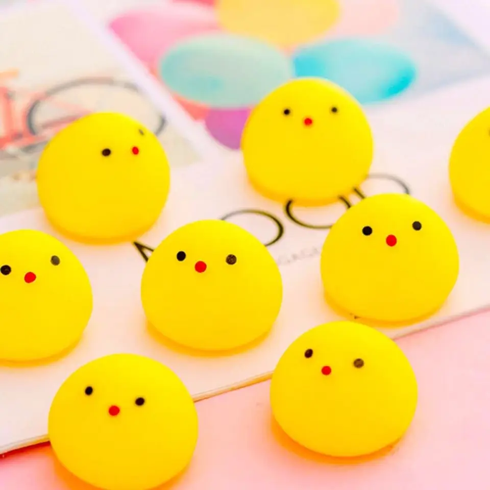 Kawaii Funny Fidget Toys Antistress Decompression Decompression Hray Relief Stres Antistreks Hračky squish hračky žltá kuriatko stlačte hračku
