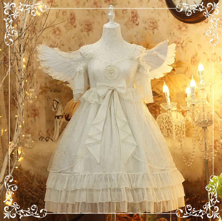 Kawaii Girl Gothic Palace Princess Sweet Lolita Dress Vintage Lace Bowknot High Pase Viktoriánske šaty lolita op loli cosplay