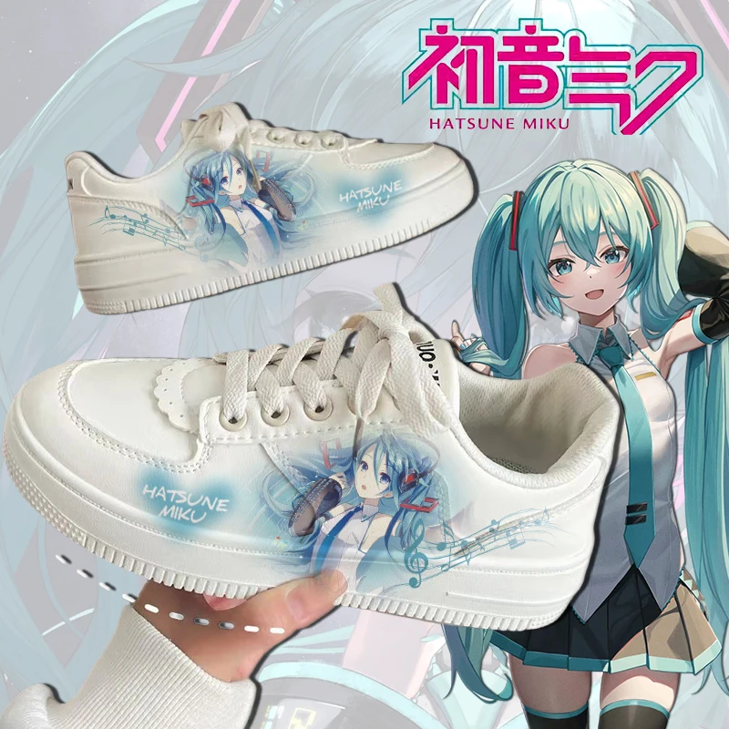 Kawaii Hatsune Miku Grafická tlač domácich majstrov Nové anime japonské ploché tenisky pre dievčatá páry narodeniny vianočné darčeky