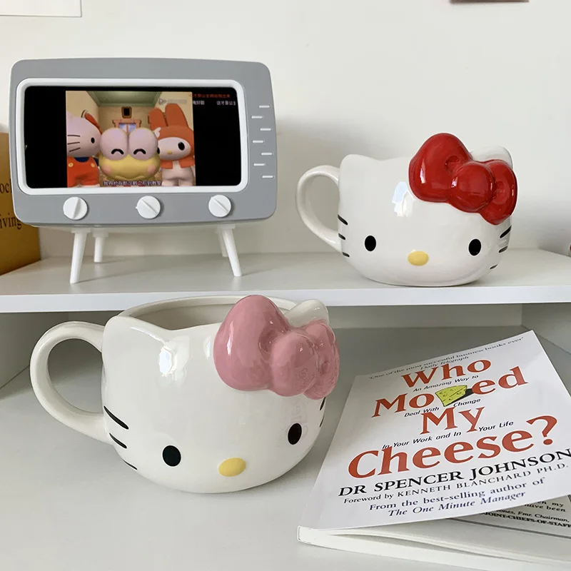 Kawaii Hello Kitty Cat 3D hrnček Action Figure Hračky Krásne KT Cat Cup Krásne darčeky pre deti dievčatá