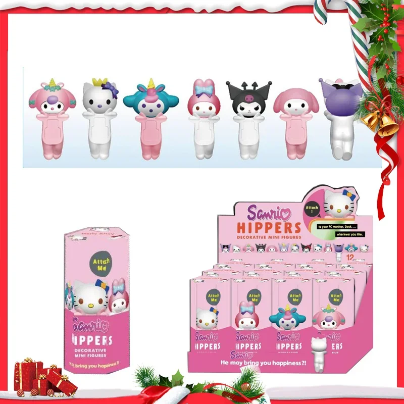 Kawaii Hello Kitty Melody Melody Blind Box Mini postava Mystery Box Cute Dolls Car Telefón Decorácie Šťastie Prekvapenie vianočné hračky Darčeky