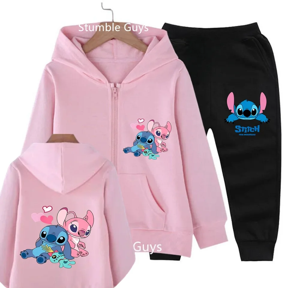 Kawaii lilo steh mikina detské oblečenie Dievčatá oblečenie móda chlapci suché oblečenie jeseň na zips makinu