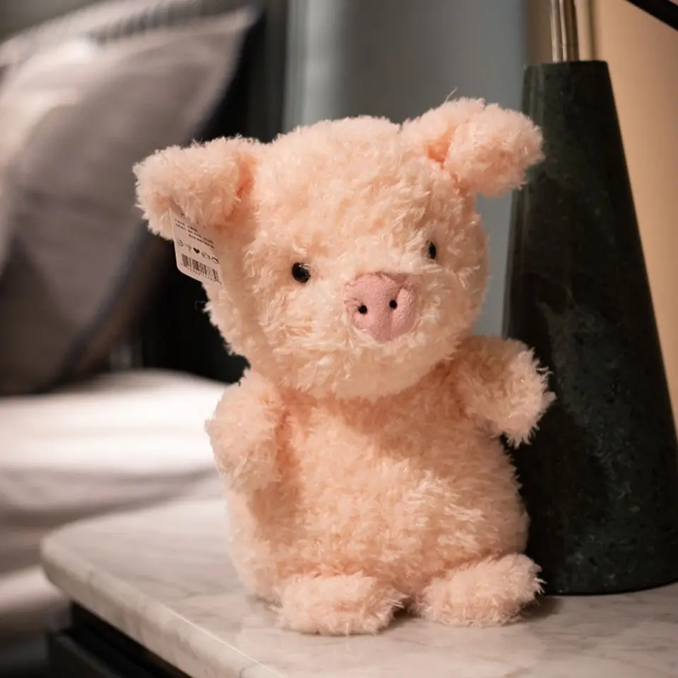 Kawaii líška Owl Pig Lamb Krčatá chlpaté plyšové plyšové hračky roztomilé mäkké narodeniny darčeky pre chlapcov dievčatá PP Cotton Home Decor Dospelý