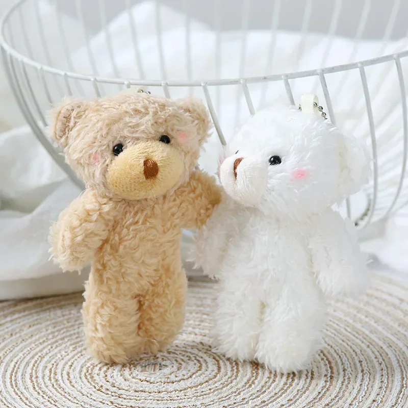 Kawaii medveď plnené plyšové hračky roztomilé zvieratá medveď plyšná bábika Keychain deti dievčatko tašku prívesná svadobná dekorácia Valentín
