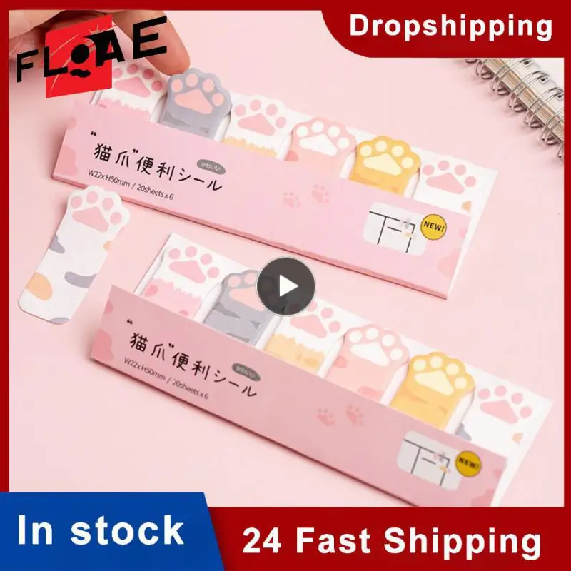 Kawaii Memo Pad záložky Kreatívne roztomilé mačacie lepkavé poznámky Zverejnené IT Plánovač kancelárske potreby School Supplies Paper Stickers